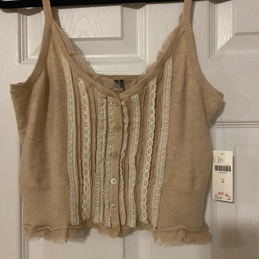 Anthropologie crop sweater tank/cami